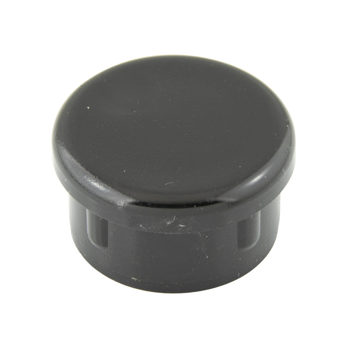 Bouchon rond 16-18 GA x 1 po de diamètre extérieur de base en polyéthylène noir de Spaenaur Inc.