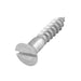 Wood Screw, Flat Head, Slotted, #4 x 1/2" Length, Aluminum, ASME/ANSI B18.6.1 by Spaenaur Inc.