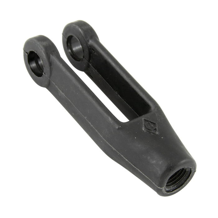 Right Hand Yoke,Spring Steel Insert 1/2"-20 Nf x 3" O/A LGTH Reinforced Fibreglass, Black