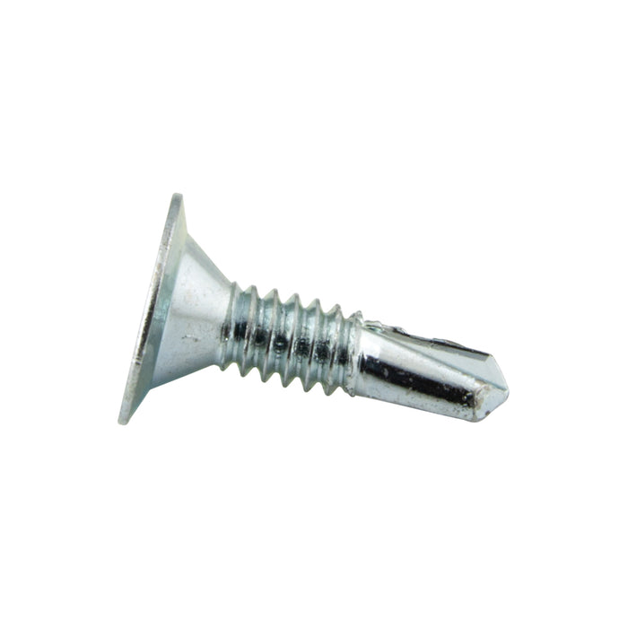 Teks Point 3 Self-Drilling Screw, Wafer Head, Square Recessed Socket, #10-24 x 3/4" Length, Carbon Steel Zinc Plated