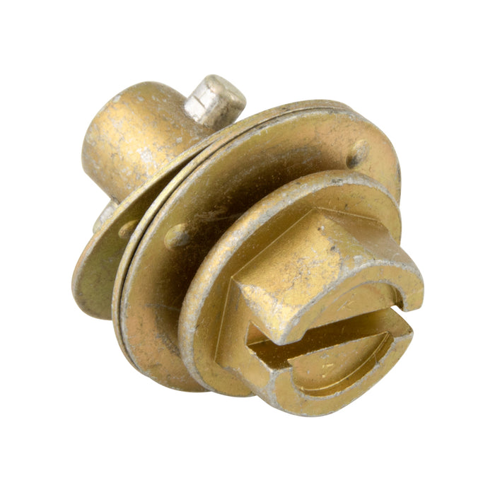 Assemblage de goujon à fixation quart de tour à tête fixe pour aileron, épaisseur totale de 0,125 à 0,154 po, acier zingué avec revêtement Irridite doré, par Spaenaur Inc.