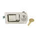 Paddle Handle Recessed Lock with Hook Type Slide Bolt Steel Nickel Plated by Spaenaur Inc.