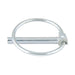 Lynch Pin W/ Round Ring 8mm DIA x 45mm LGTH C-1018 Steel Zinc Dich Plated by Spaenaur Inc.