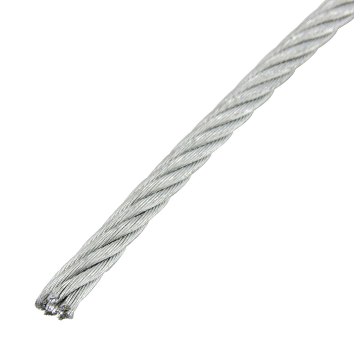7X19 Strand Construction Cable 3/8" Wire DIA x 250Ft/Spool Galvanized Steel by Spaenaur Inc.