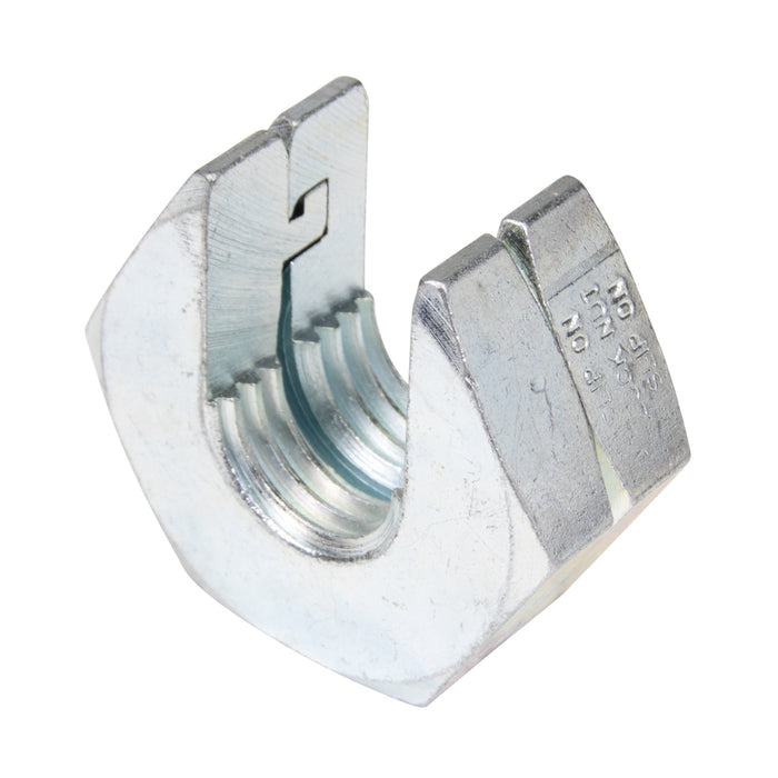 Contre-écrou Slip-On 1/4"-20 UNC (5/8" AF x 3/8" THK) en acier laminé à froid 1018, zingué brillant, de la marque Slip-on®