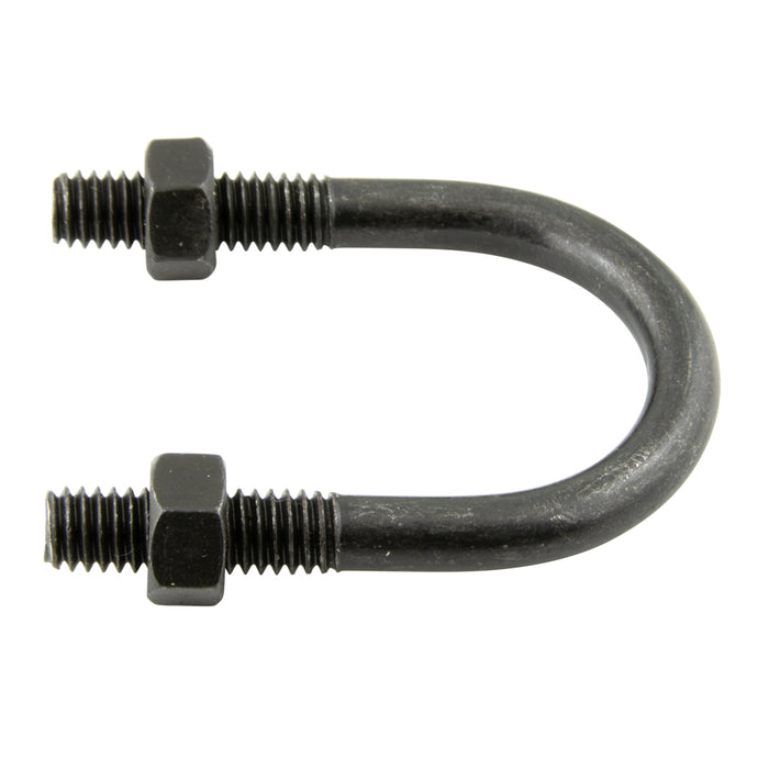 1/4"-20 U-Bolt with Nuts for Pipe Size 3/8" 3/4" ID x 2-1/4" Inside Length Low Carbon Steel, Black Oxide by Spaenaur Inc.