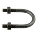 1/2"-13 U-Bolt with Nuts for Pipe Size 3" 3-1/2" ID x 5" Inside Length Low Carbon Steel, Black Oxide by Spaenaur Inc.