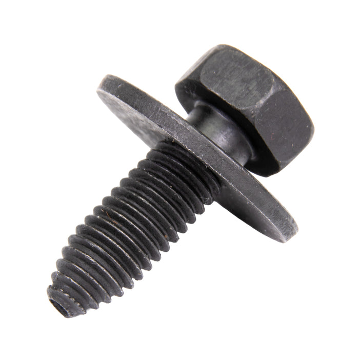 Machine Screw, Hex Head Bolt With Conical Washer Head, Unslotted Drive, 8 mm x 1.25 x 25 mm Length, Steel Plain by Spaenaur Inc.