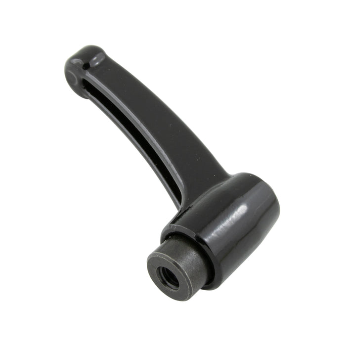 Indexed Clamping Lever, Female THRD 4.22" Length, 3/8"-16 Thread 2.56" Overall Height Zinc Diecast, Black