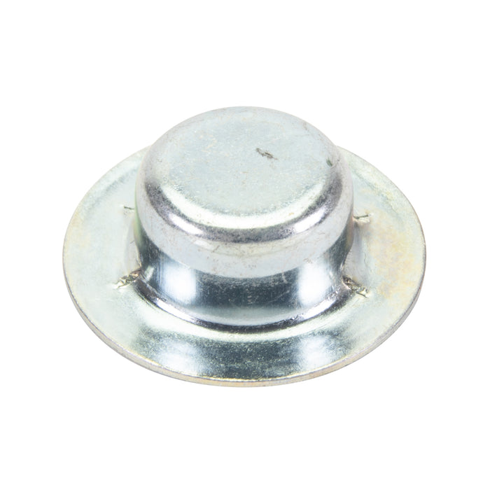 Écrou à pousser de type « Washer Cap » pour tige de 3/16", rondelle de 1/2" de diamètre, hauteur totale de 0,202", en acier zingué par électrolyse, fabriqué par Spaenaur Inc.