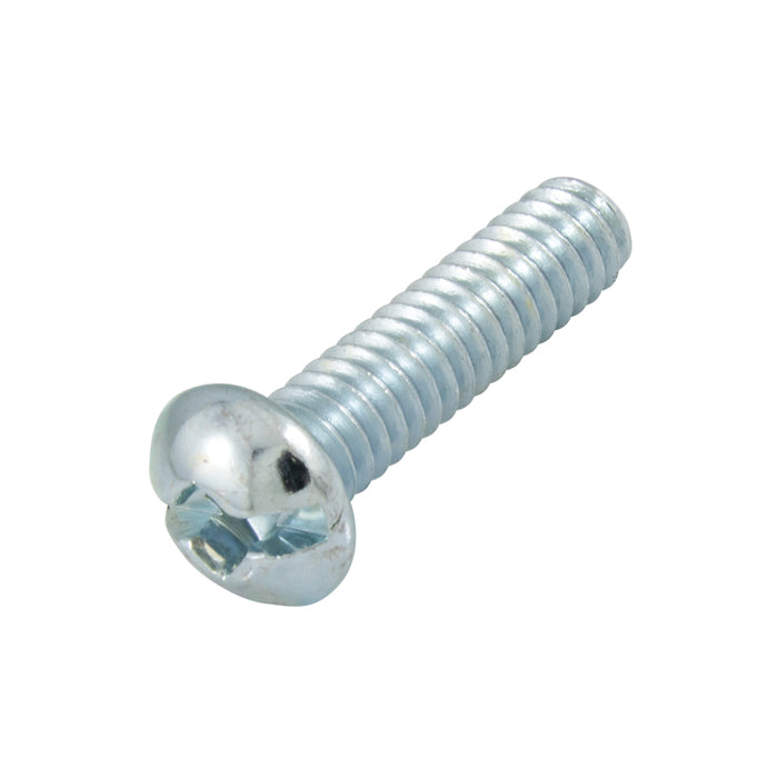 Machine Screw, Round Head, Combination Sqaure Socket Slot Drive, #8-32 UNC x 1" Length, Steel Zinc Plated by Spaenaur Inc.