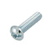 Machine Screw, Round Head, Combination Sqaure Socket Slot Drive, #8-32 UNC x 1/4" Length, Steel Zinc Plated Trivalent by Spaenaur Inc.