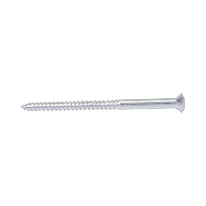 Wood Screw, Oval Head, Square Socket, #6 x 1" Length, Steel Zinc Plated, ASME/ANSI B18.6.1 by Spaenaur Inc.