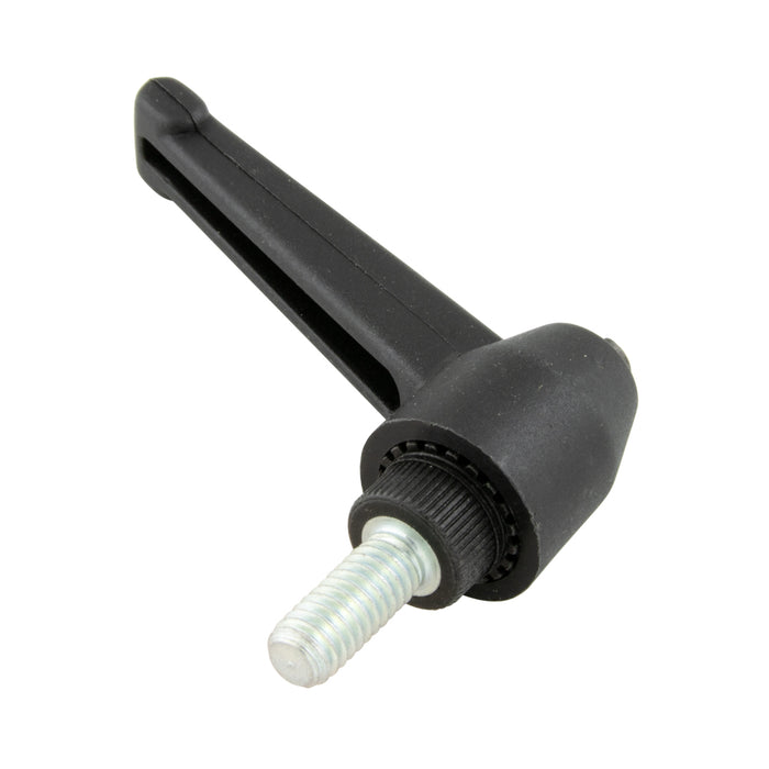 Indexed Clamping Lever, Male 3.03" Length, 1/4"-20 x 0.75" Stud 1.81" Overall Height Thermoplastic Material Black