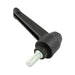 Indexed Clamping Lever, Male 2.05" Length, 1/4"-20 x 3/4" Stud 1.38" Overall Height Thermoplastic Material Black by Spaenaur Inc.