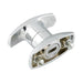 Locking T Handle,Keyed Alike #92201 Fix to Right Edge Of Door Die-Cast Chrome Plated by Spaenaur Inc.