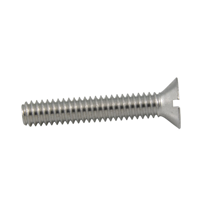 Machine Screw, Flat Head, Slotted Drive, #00-90  x 3/8" Length, Brass Plain