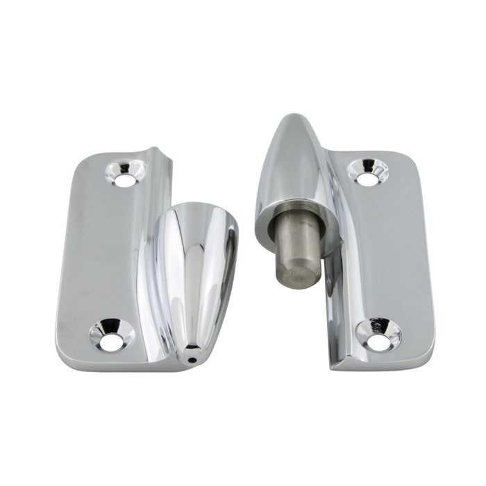 Charnière « torpille » Lift Off, gauche, 2 trous, 3 po HT x 1,5 po Wd x 0,125 po THK, acier chromé, Spaenaur Inc.