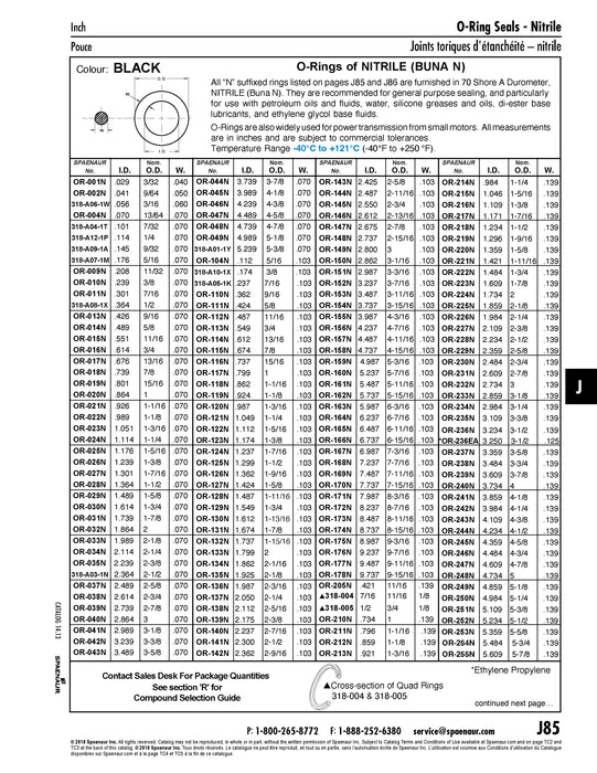 O-Ring, 0.796" ID x 1-1/16" OD x 0.139" Width, 70 Durometer, Nitrile Buna N