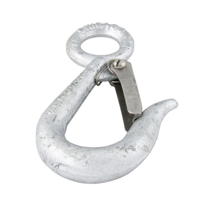 Safety Snap Hook 9/16" Hook x 1 1/8" Eye I.D. Drop forged Steel, Hot DIP Galvanized by Spaenaur Inc.