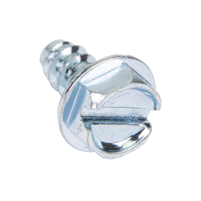 Tapping Screw, Hex Washer Head Slotted Drive, Type B, #10 x 3/8" Length, Low Carbon Steel Trivalent Zinc Plated by Spaenaur Inc.