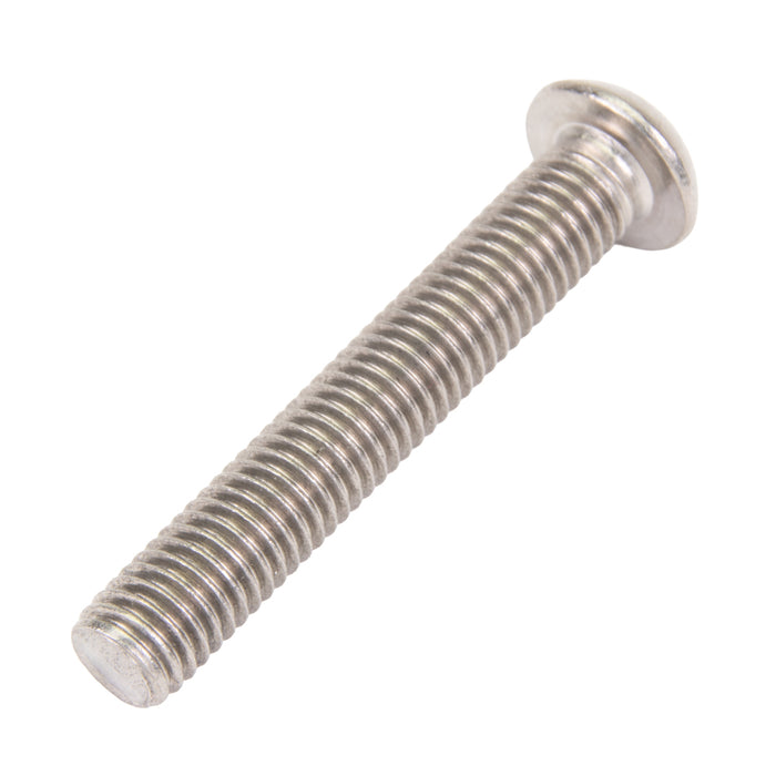 Security Screw, Button Head Security Hex Socket Drive, #4-40 UNC x 3/8" Length, Steel Plain by Spaenaur Inc.