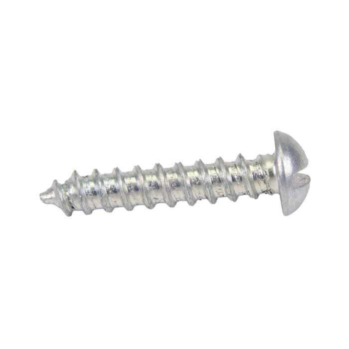 Tapping Screw, Round Head Slotted Drive, Type AB, #10 x 1" Length, Steel Zinc Plated by Spaenaur Inc.