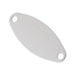 Standard Oval Blank Tag (Two 1/8" Holes) 1 3/8" x 2 1/8" x .032" THK Anodized Aluminum Plain by Spaenaur Inc.