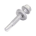 Teks Point 3 Self-Drilling Screw, Hex Head with Bonded Washer Head, #14 x 1-1/2" Length, Low Carbon Steel Mechanical Zinc with Oxyseal Coating by Spaenaur Inc.
