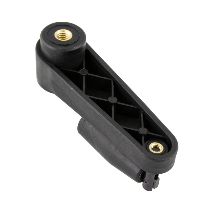 Crank Handle, Female 3/8-16" Thread, 2.60 Handle Length Thermoplastic Material Black, with Grey Cap