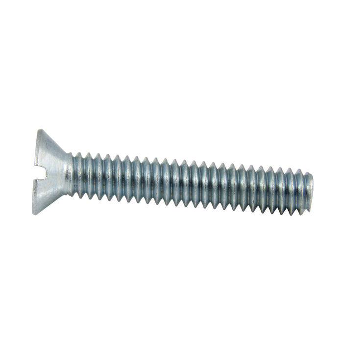 Machine Screw, Flat Head, Slotted Drive, 1/2"-13 UNC x 1-3/4" Length, Steel Zinc Plated by Spaenaur Inc.