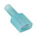 Connecteur mâle, sans soudure, entièrement isolé en nylon, fil 16-14 GA, lame 1/4 po en cuivre électrolytique, plaque d'étain brillante, isolation en plastique bleu par Spaenaur Inc.