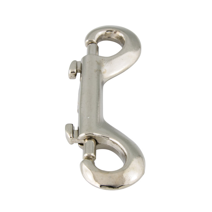 Bolt Snap, Double Pattern 4 1/8" O/A LGTH 7/16" Snap Opening Medal Die Cast, Nickel Plated