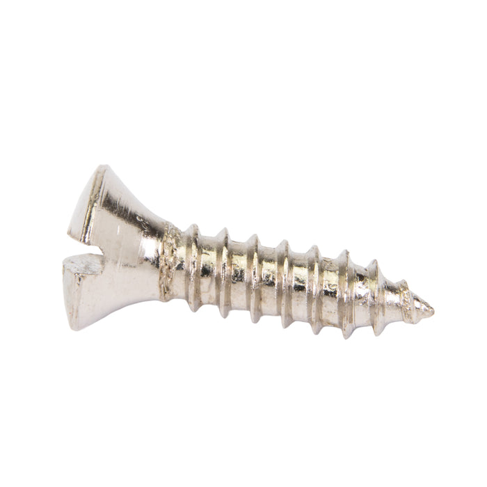 Tapping Screw, Oval Head Slotted Drive, Type AB, #8 x 1" Length, Steel Nickel Plated by Spaenaur Inc.