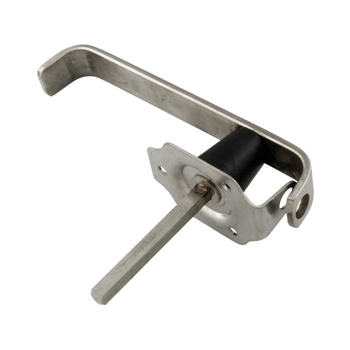 Padlockable Handle, Plain Sq Shank, 3 Mounting Holes, 6.5" Handle LGTH 300 Series Stainless Steel, Bright Polish Finish by Spaenaur Inc.