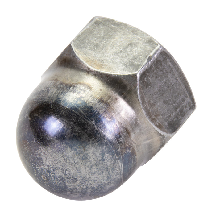 Écrou borgne, M10 x 1,50 mm, largeur à plat (WAF) 16,0 mm, épaisseur (THK) 18,0 mm, acier brut, conforme à la norme DIN 1587, fabriqué par Spaenaur Inc.