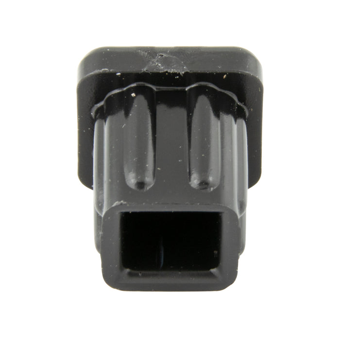 Glissière carrée à insérer Base carrée plate pour tube de 1/2 po x calibre 16-18 Polyéthylène Noir par Spaenaur Inc.