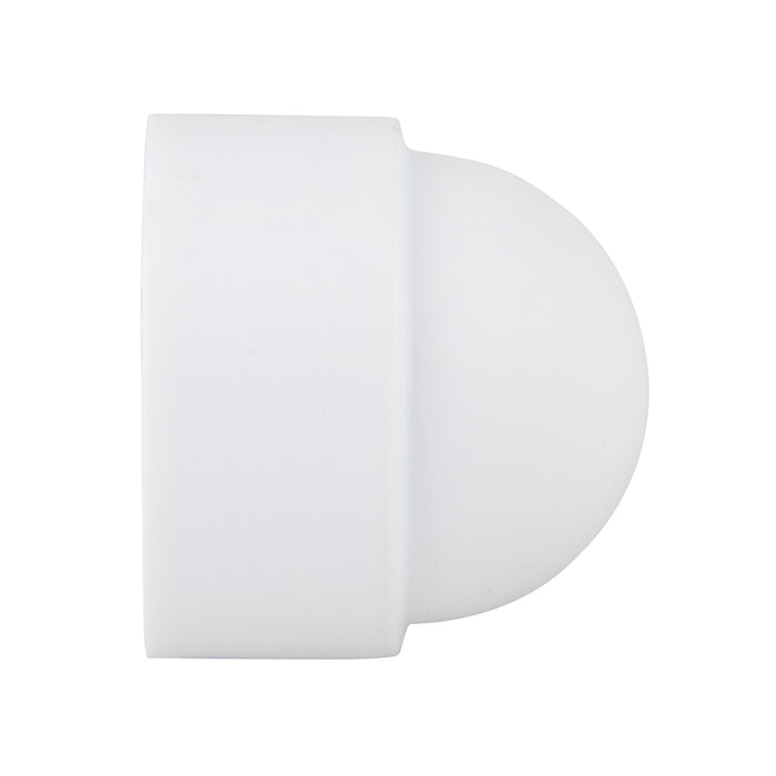 Hex Dome Protection Cap for 3/8" DIA Bolt (.544" A/F) Polyethylene White by Spaenaur Inc.