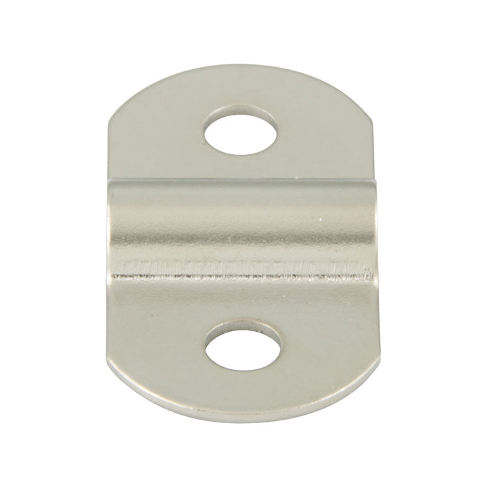 "D" Ring Anchor Plate 1/8" Eye DIA x 11/16" Wid x 1 3/8" LGTH Sheet Steel Nickel Plated by Spaenaur Inc.