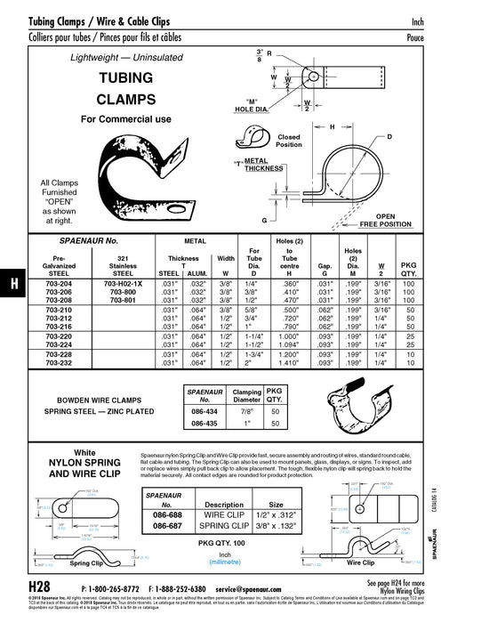 Tube Clamp, UNInsulated 3/4" Tube DIA 1010 Steel Pregalvanized