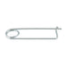 Safety Pin 2 3/4" O/A L, 1-11/16" Throat L, 5/8" IW (.091" Wire Diameter) Steel Trivalent Zinc Plated by Spaenaur Inc.