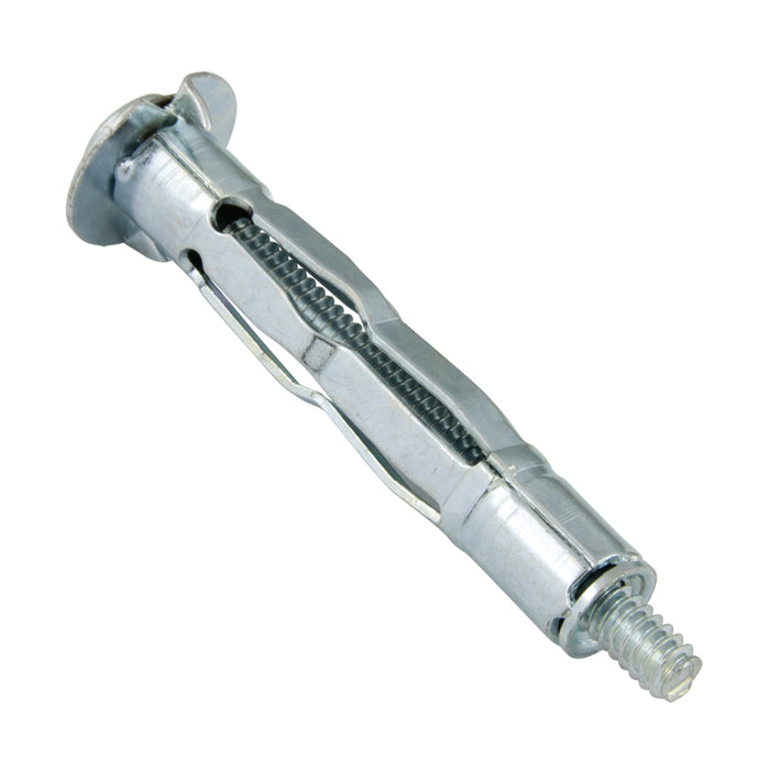Wall Grip Screw Anchor, #6-32 (1/8"-1/2" Grip Range) 5/16" Drill Size, Steel Zinc Plated