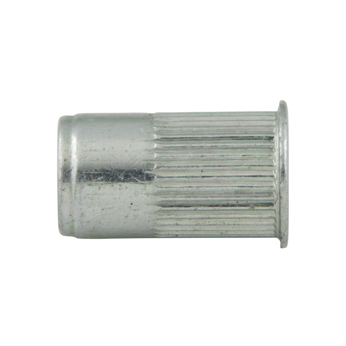 A-K Series Knurled Threaded Insert M6 x 4.20-6.6mm Grip Steel, Trivalent Zinc Plated