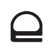 "D" Shaped Rubber Extrusion 50 Ft / Coil Black Buna-N, Shore A Duro 60 +/- 5 by Spaenaur Inc.