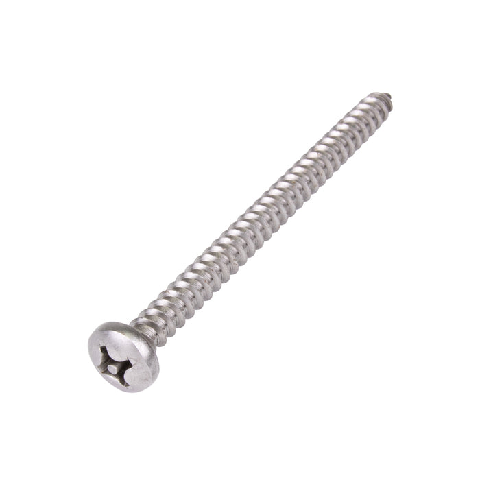 Tapping Screw, Pan Head Security Phillips Drive, Type A, #10 x 1/2" Length, Stainless Steel