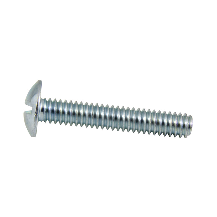 Machine Screw, Truss Head, Slotted Drive, #10-24 UNC x 4" Length, Steel Zinc Plated by Spaenaur Inc.