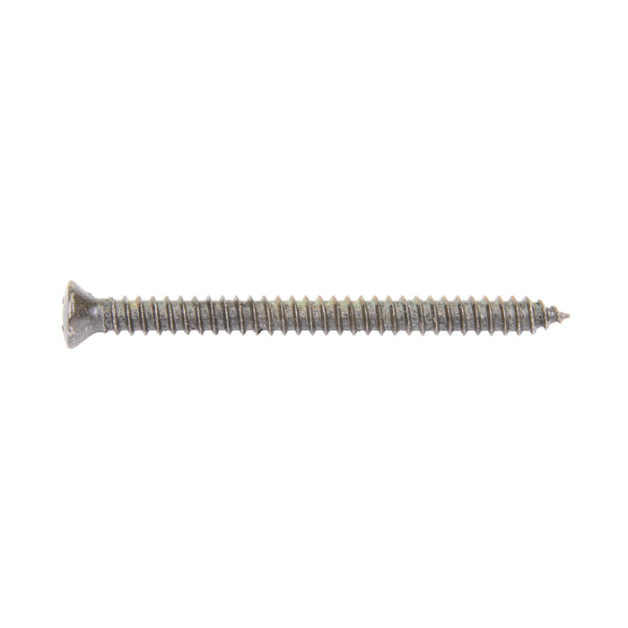 Tapping Screw, Oval Head Phillips Drive, Type AB, #10 x 2-1/4" Length, Low Carbon Steel Black Zinc Plated by Spaenaur Inc.