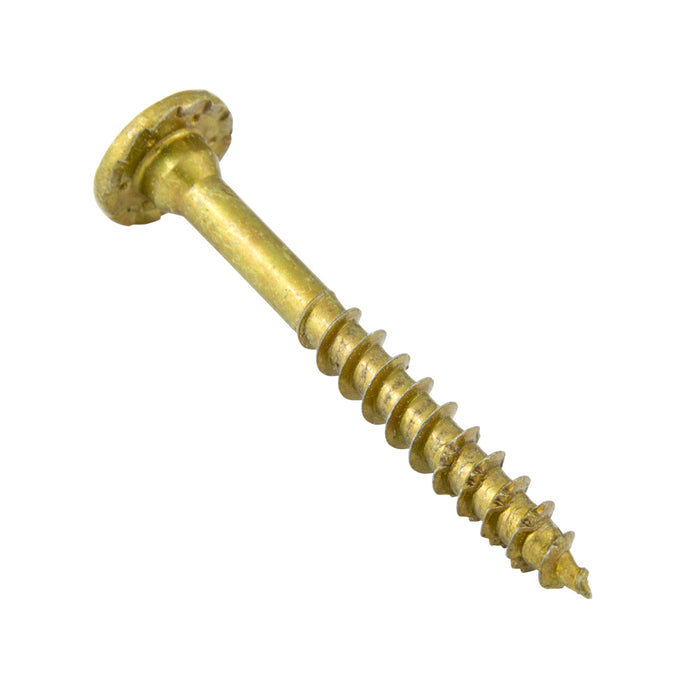 RSS Lag Screw, Round with Washer Head, Torx T30, 0.280" x 5-1/8"(7.0 mm x 130 mm), Low Carbon Steel Yellow Zinc Plated