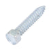 Tapping Screw, Indented Hex Head Unslotted Drive, Type A, 3/8" x 2" Length, Low Carbon Steel Trivalent Zinc Plated by Spaenaur Inc.