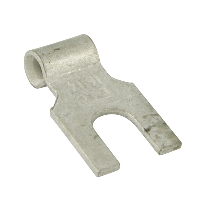 Brass Spade Flag Terminal, Solderless, Non-Insulated 22-18 GA. Wire, #8 Stud Brass, Heavy Bright Tin Plate by Spaenaur Inc.